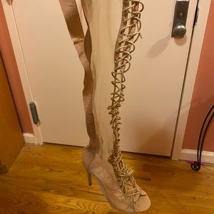 Fashion Nova- Nude Thigh High Heels